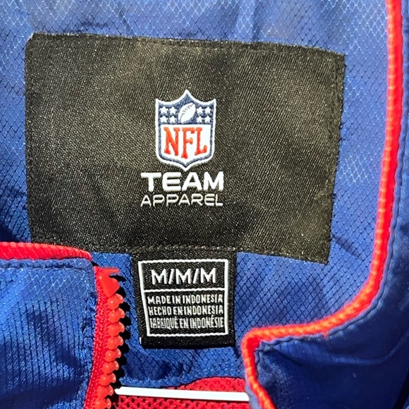 Reebok NFL Team Apparel New York Giants Windbreaker Jacket Adult Medium Blue - Picture 3 of 7